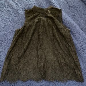 High-Neck Lace Shirt